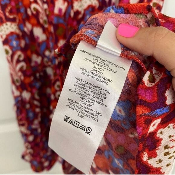 Anthropologie Robin Tiered Paisley Dress Women XS Mini V-Neck Boho Hippie Indie - Picture 11 of 16